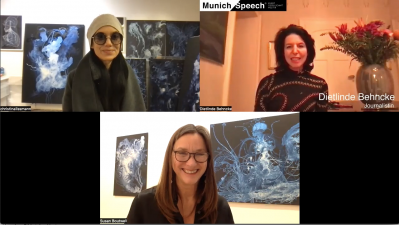 Munich Speech® mit Susan Boutwell (Boutwell Schabrowsky Gallery, München) und Christina Lissmann (Künstlerin, Köln)